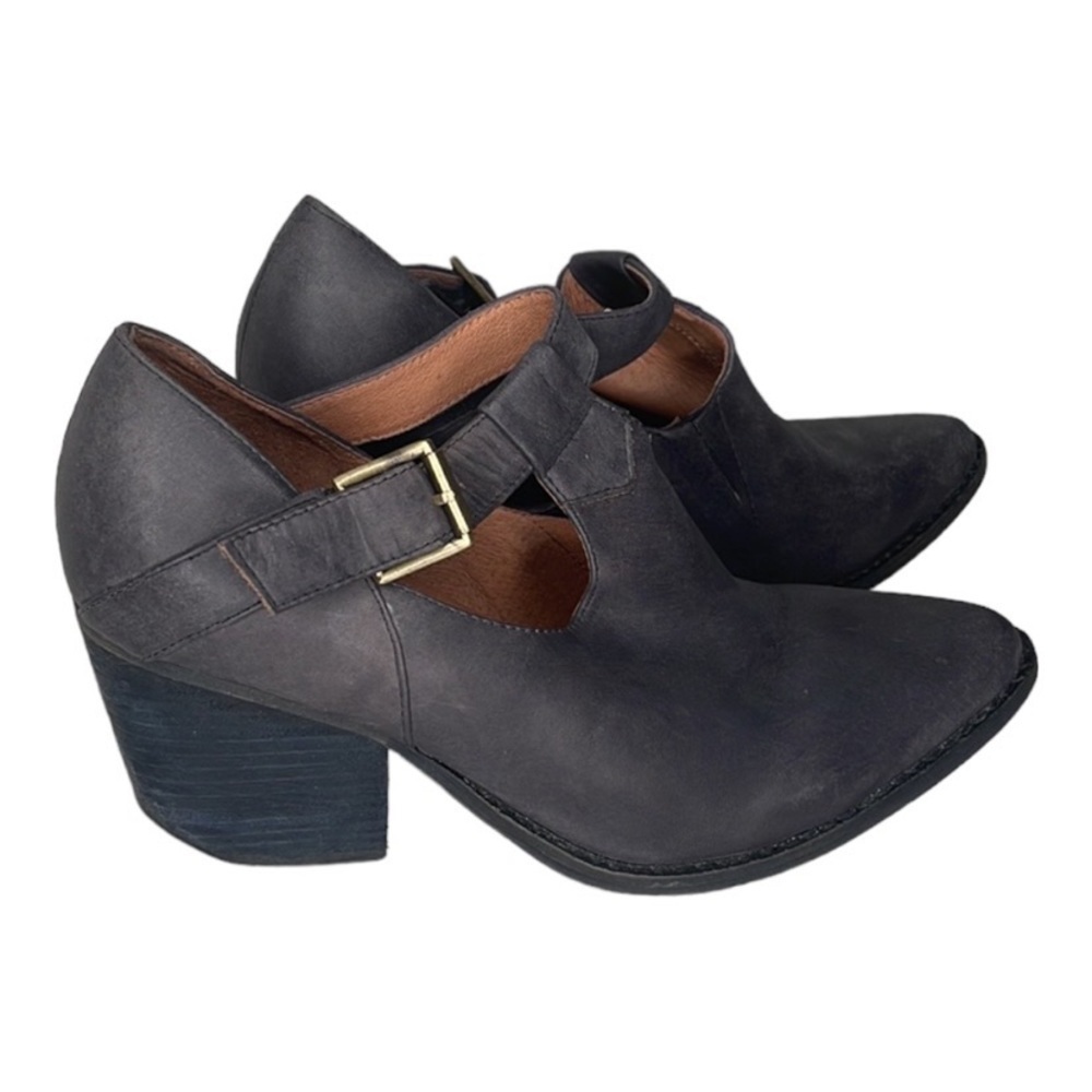 𝅺Jeffrey Campbell Handcrafted Ibiza Last Gr Leather T-Strap Western Shooty Sz 7